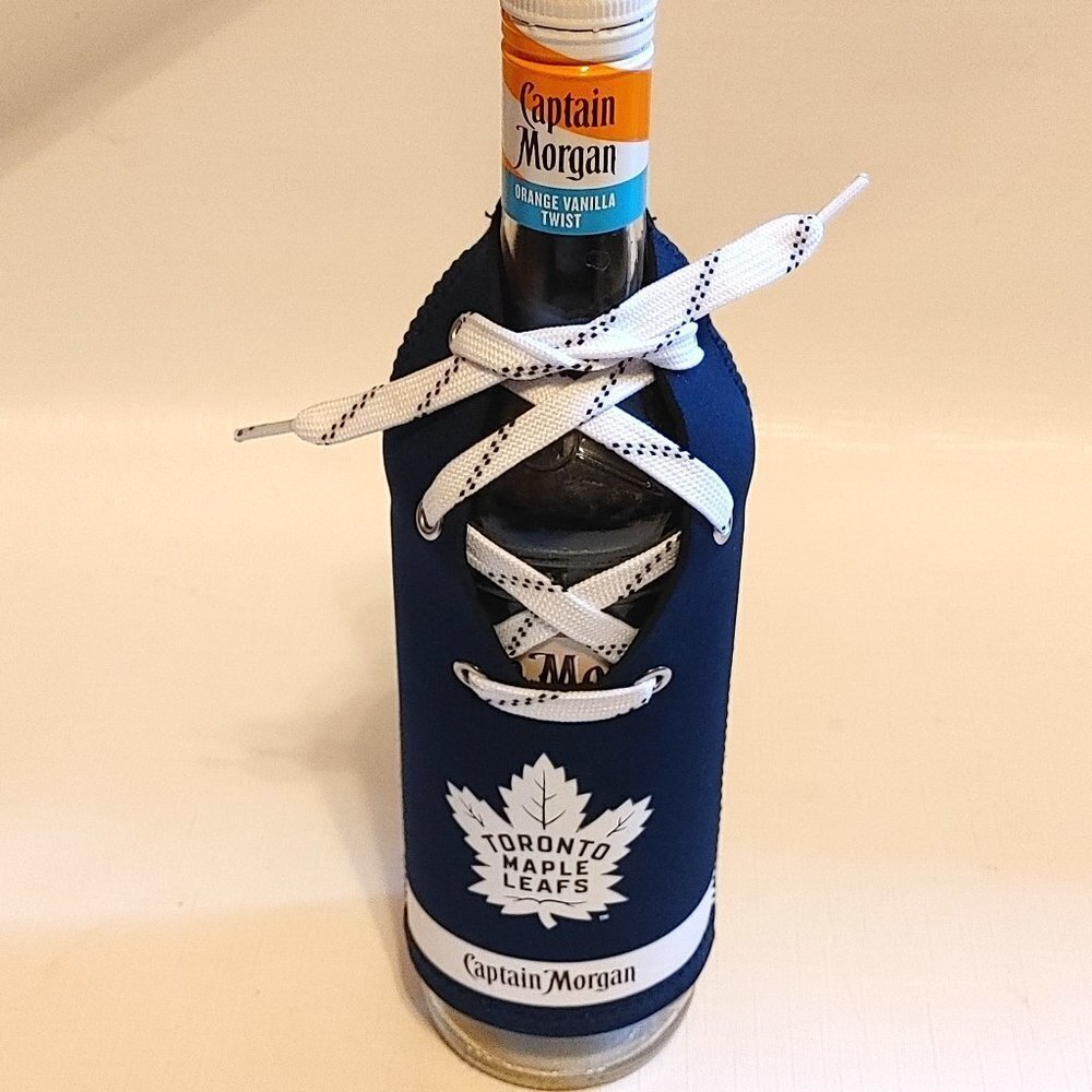 FUN Captain Morgan Toronto Maple Leafs Bottle Jersery BNWOT